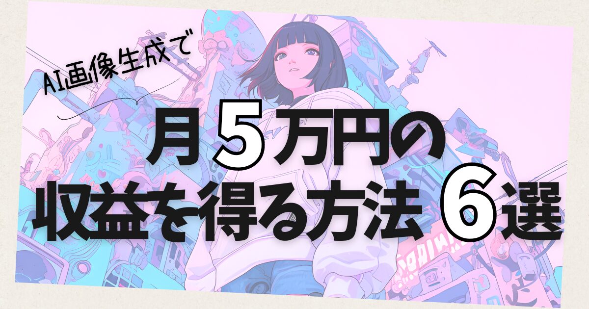 AI画像生成で月5万円の収益を得る方法 ６選 | AIで始める副業.com